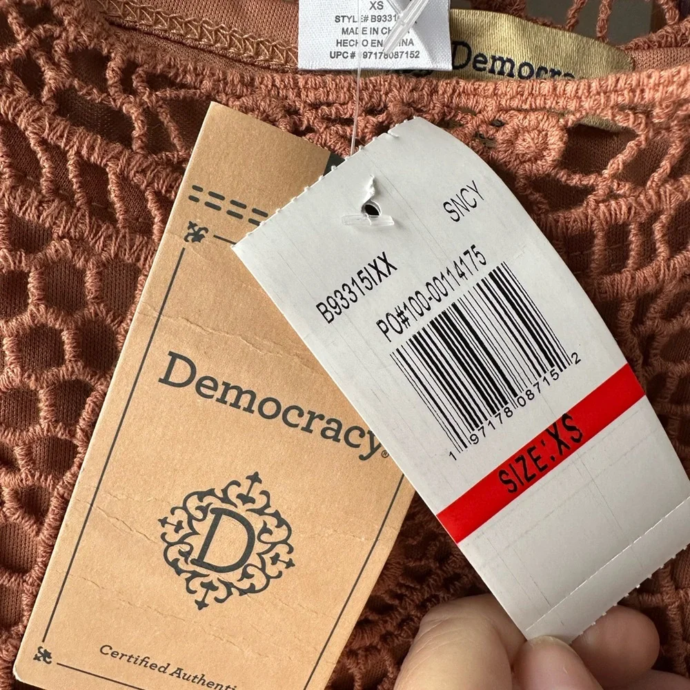 Democracy Crochet Lace Blouse - Tan - Picture 2 of 5